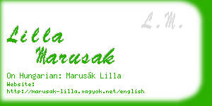 lilla marusak business card
